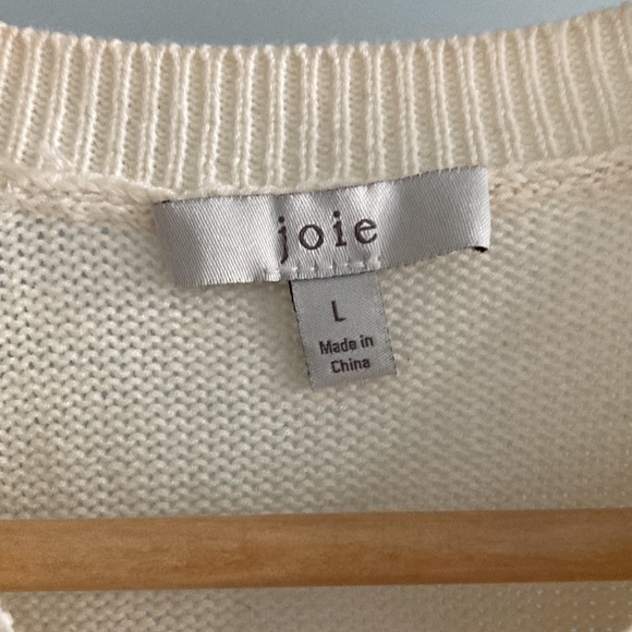 JOIE cream silk wool sweater, size large - Picture 4 of 8
